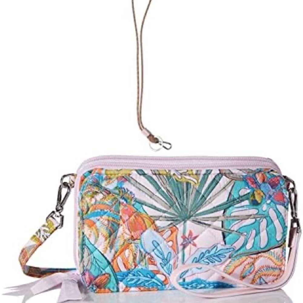 NWT Vera Bradley RFID Crossbody Smartphone Wristlet - Tropical Rainforest